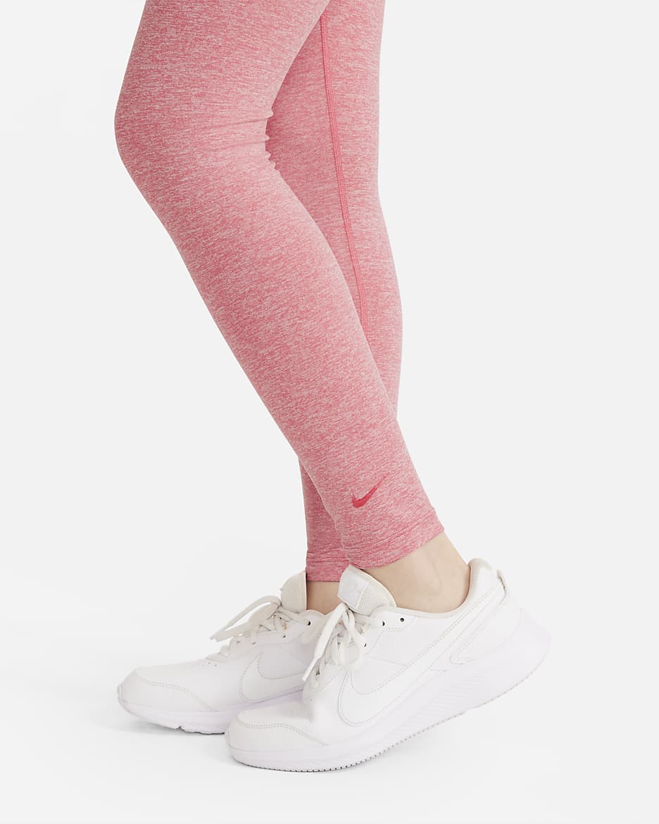 Nike Dri FIT One Luxe Big Kids Girls High Rise Leggings